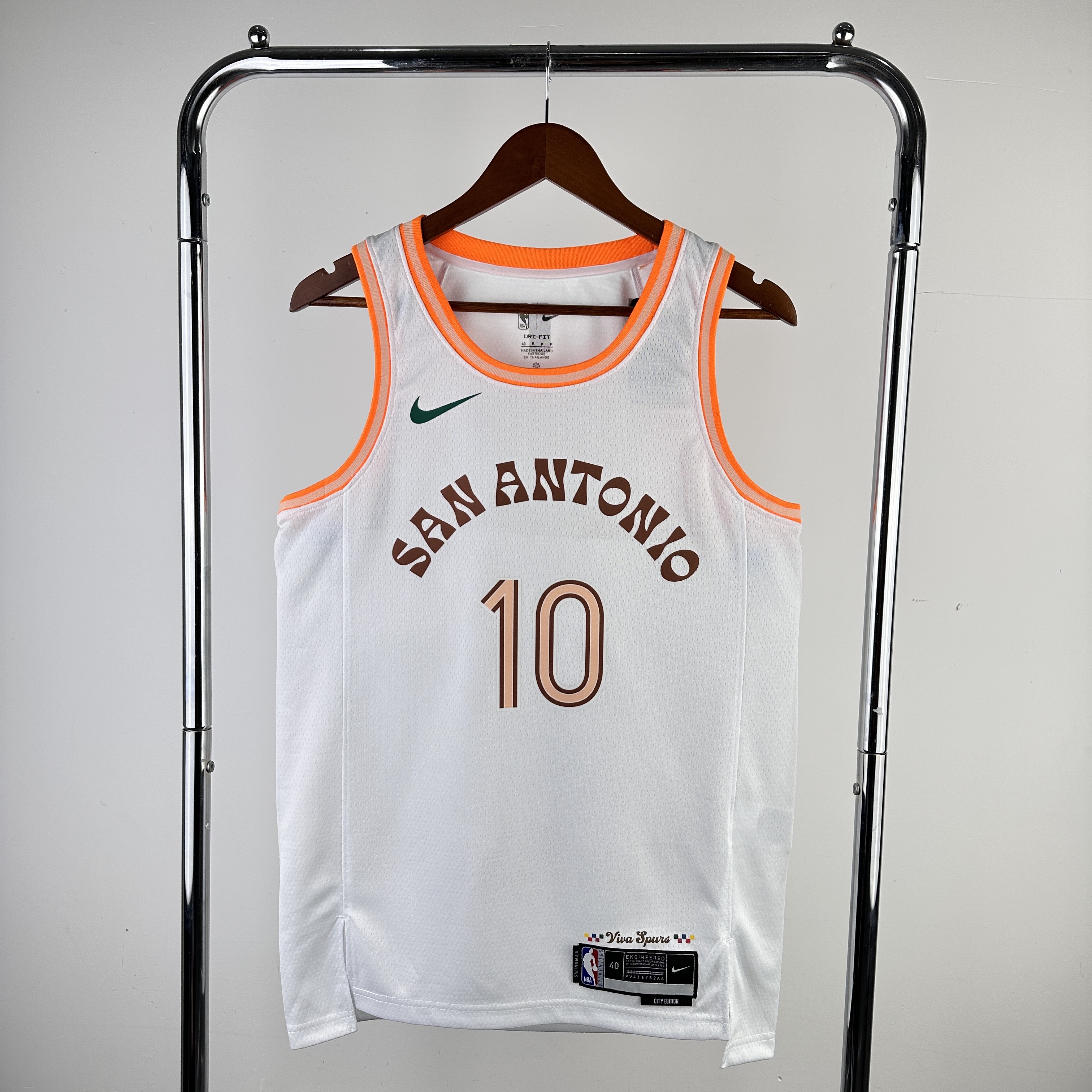 Men San Antonio Spurs #10 Sochan White City Edition Nike 2024 NBA Jersey